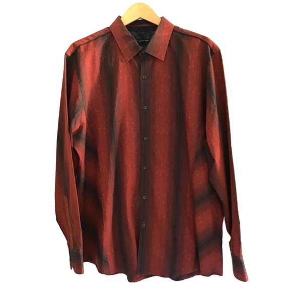 I.N.C. Other - I.N.C.- MENS RED/BLACK BUTTON-DOWN LONG SLEEVE 100% COTTON SHIRT SIZE XX-LARGE